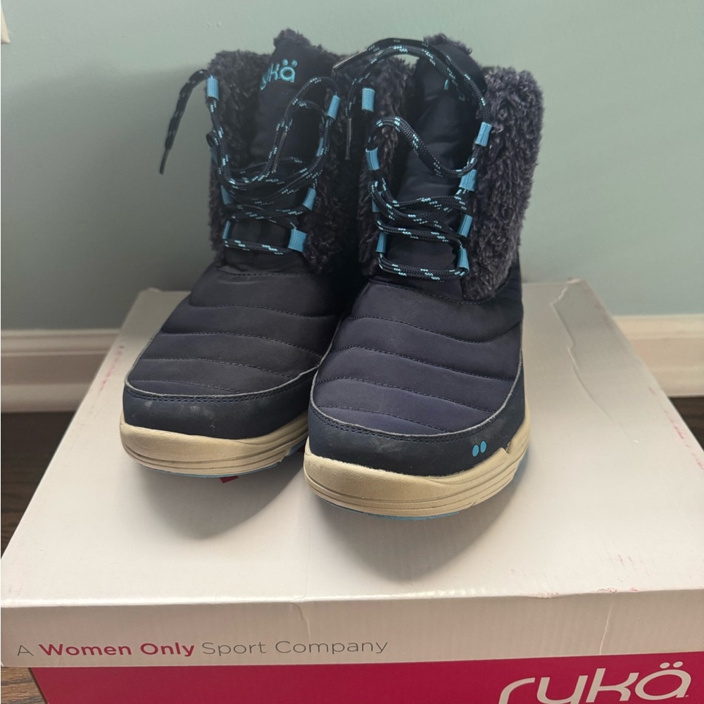 Ryka Women's Navy Blue Winter Ankle Boot - Puffer Boots
